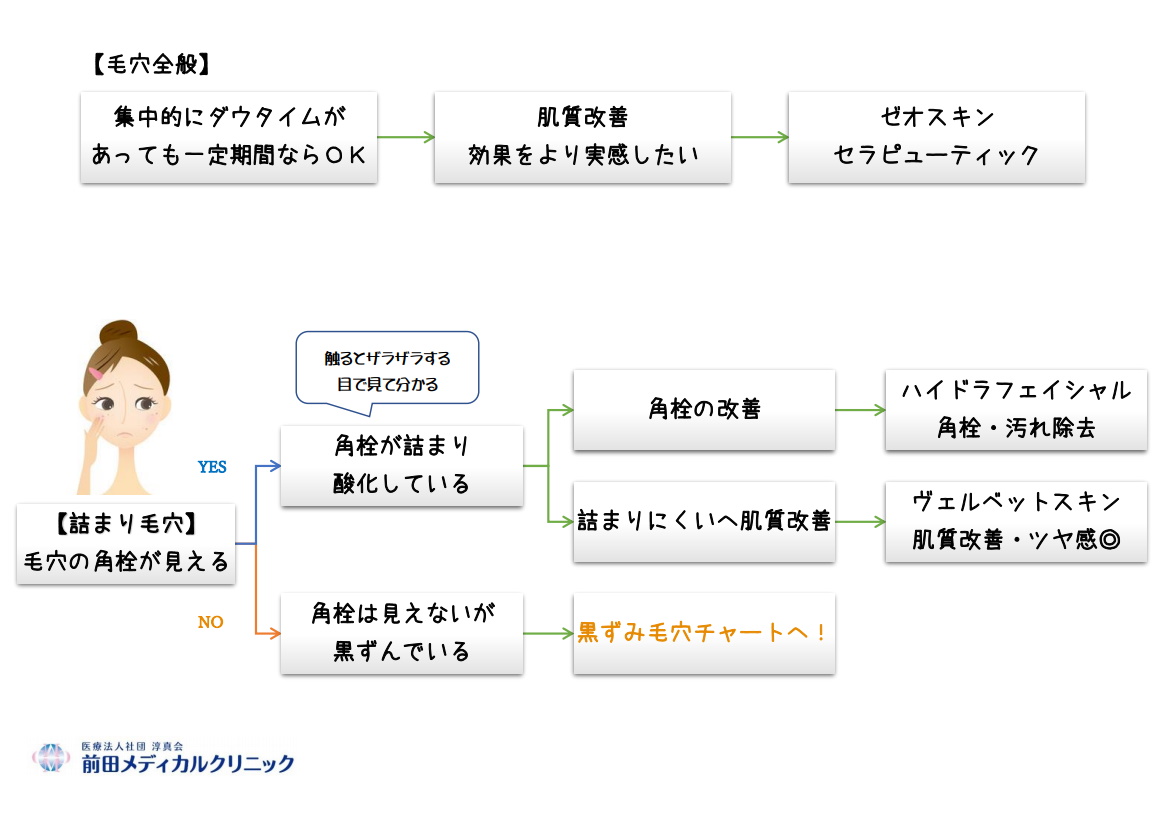 ニキビ・毛穴治療チャート